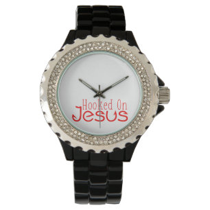 Pulsera Rojo enganchado en el reloj diamante de imitación