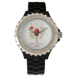 Pulsera Rubí Piedra de Nacimiento de Julio | Reloj de Puls