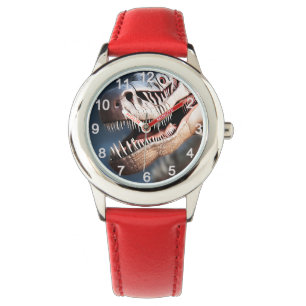 Pulsera Saludos Compañeros T Rexs, Reloj de Cuero para Niñ