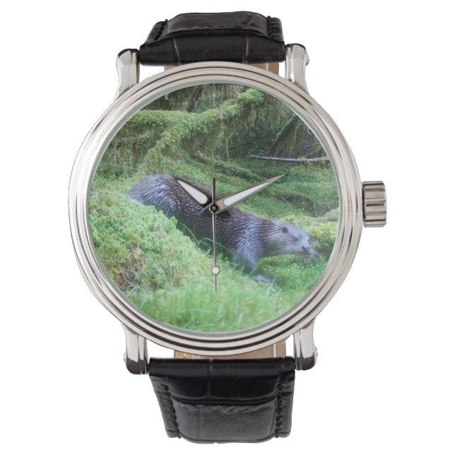 Pulsera Sereno Reloj de Vida Silvestre Ribereña Nutria Pac (Anverso)
