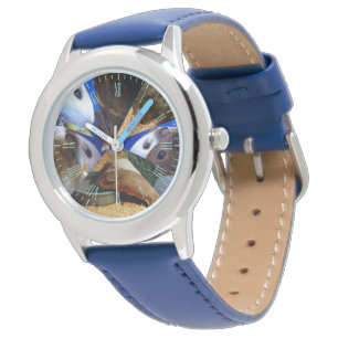 Pulsera Siete cerdos de Guinea, reloj de cuero infantil