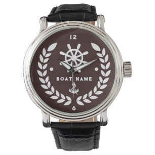 Pulsera Su nombre o reloj de anclaje náutico vintage