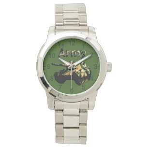 Pulsera Tanque verde del ejército de Khaki, reloj de pulse