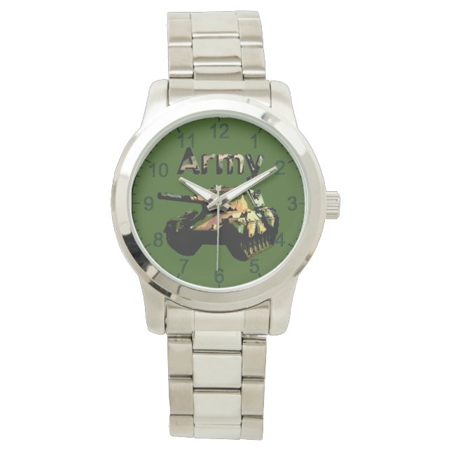 Pulsera Tanque verde del ejército de Khaki, reloj de pulse (Anverso)