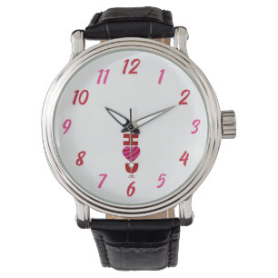 Pulsera Te amo el reloj de cuero negro vintage de los homb