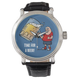 Pulsera Tiempo Para Un Reloj De Cerveza Graciosa