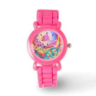 Pulsera Tierra de golosinas, lindo reloj de nombres