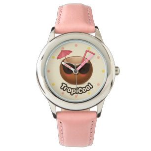 Pulsera TropiCool Coconut - Reloj de verano divertido para