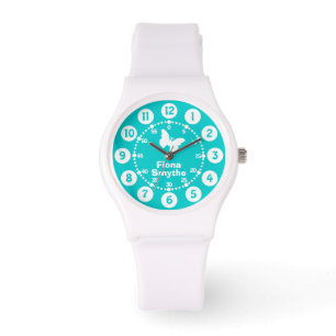 Pulsera Trullo de la aguamarina de los chicas y reloj