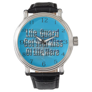 Pulsera Un gracioso beso de salvavidas aquí, reloj de puls