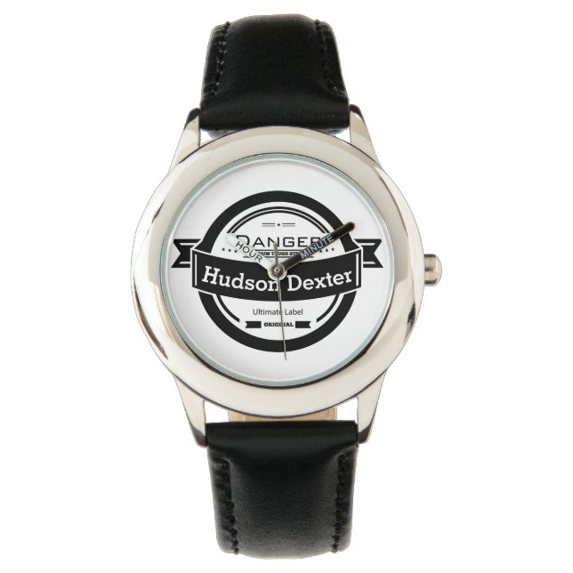 Pulsera Un reloj de niños retro hipster personalizado (Anverso)
