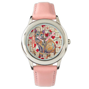 Pulsera Un reloj electrónico de un gato para niños