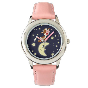 Pulsera Vaca personalizado Saltó Sobre El Reloj De La Luna