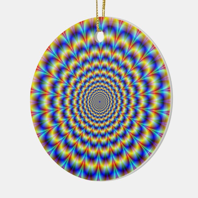 Pulso psicodélico en ornamento azul y amarillo (Izquierda)