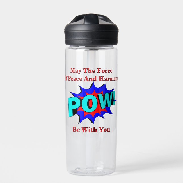 ¡PUM! Botella De Agua De Paz Y Armonía (Delante)