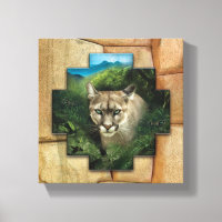 Puma - Arte mural con lienzo envuelto