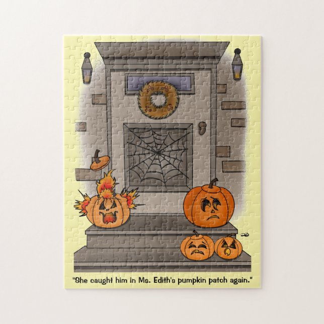 Pumpkin Patch Funny Jigsaw Puzzle (Vertical)