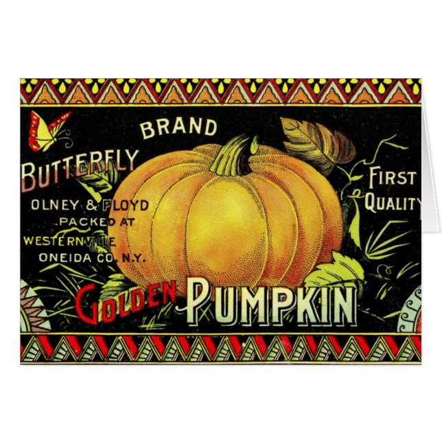 Pumpkin vintage label (Anverso (Horizontal))