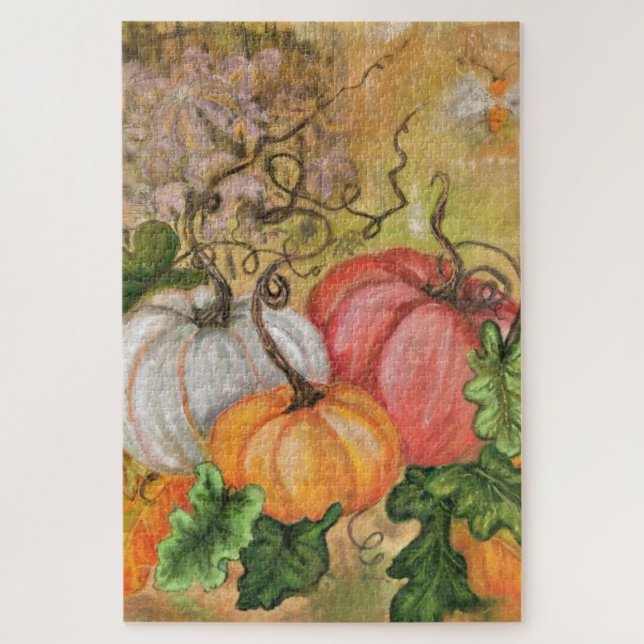 Pumpkins Halloween Jigsaw Puzzle Painting (Vertical)