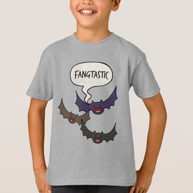 Pun de Halloween: Fangtáltica camiseta (Anverso)