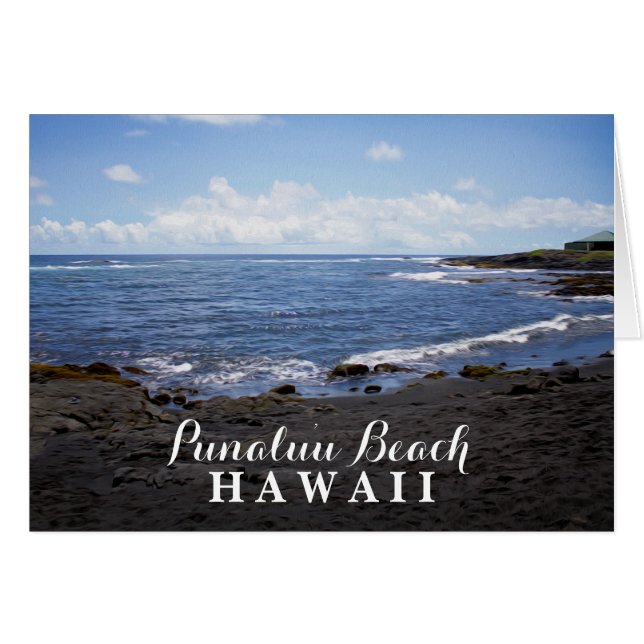 Punalu'u Black Sand Beach Hawaii (Anverso (Horizontal))