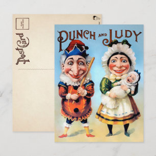 Punch vintage y postal Judy