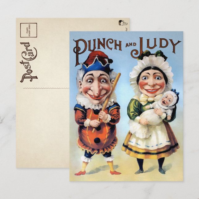 Punch vintage y postal Judy (Anverso / Reverso)