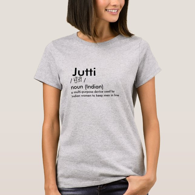Punjabi jutti desi mujeres indias diseñan camiseta (Anverso)