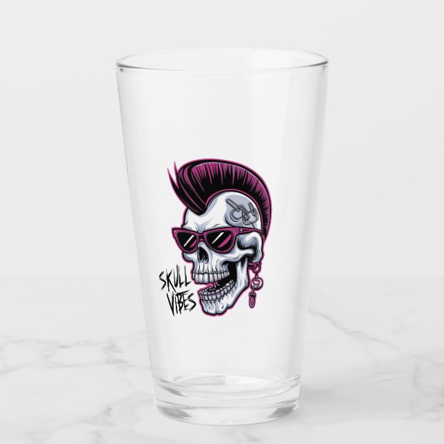 Punk Calavera Vibes. Guay Skull con gafas de sol D (Anverso)
