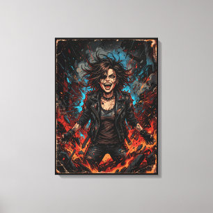 Punk Caos Chica Explosión Arte Fuego Rebelde Gru