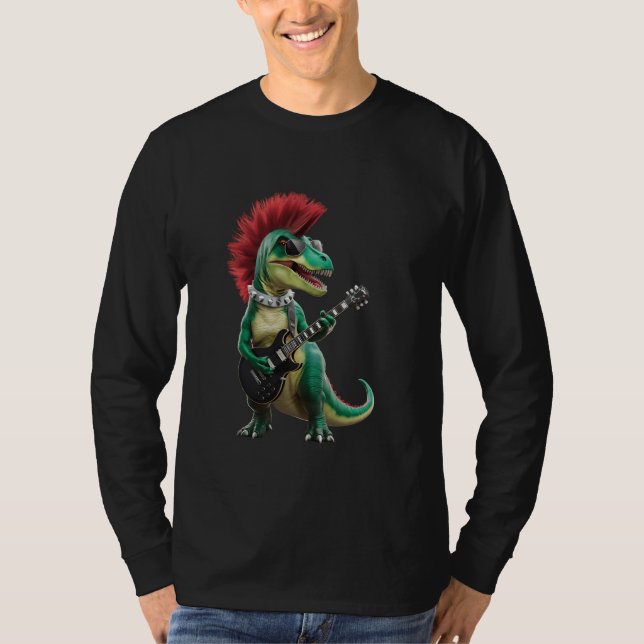 Punk Dinosaurios Camisetas De Rock Y Rollo Para Ni (Anverso)