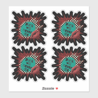 Punk nunca morirá hoja de Pegatinas