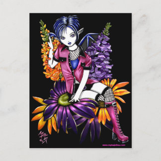 Punk Pixie Flor gótica Faerie Fantasía postal