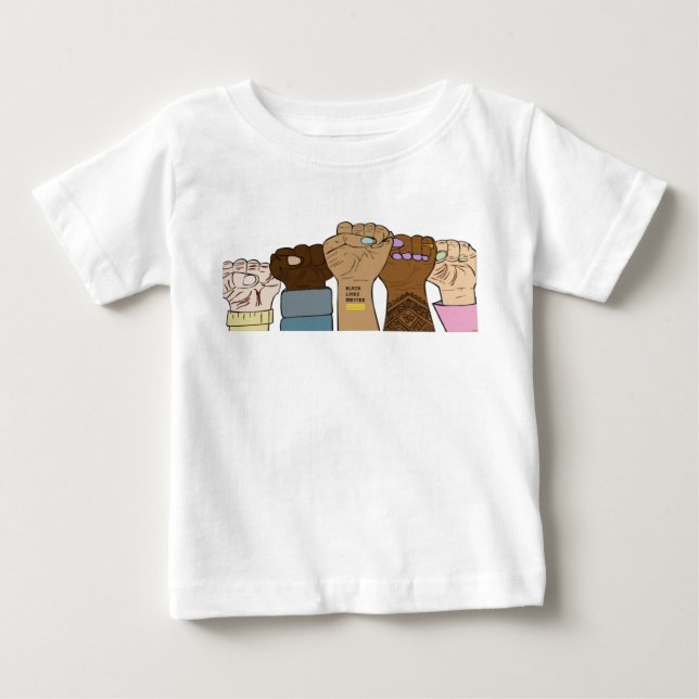 Puños de energía / Camiseta bebé BLM (Anverso)