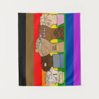 Puños de potencia del orgullo / Tapiz BLM