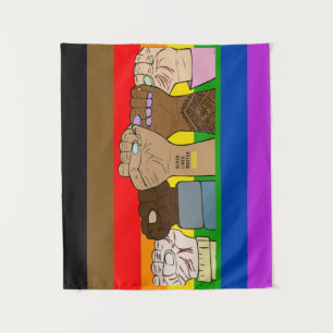 Puños de potencia del orgullo / Tapiz BLM