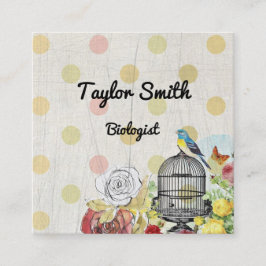 puntea la tarjeta de visita moderna del pájaro