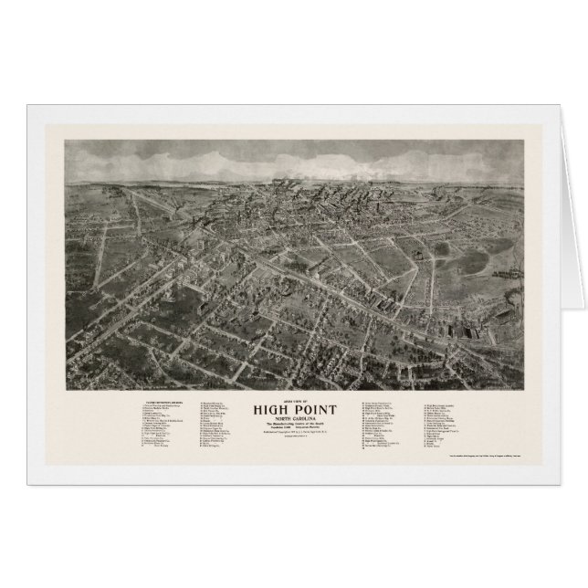 Punto álgido, mapa panorámico del NC - 1913 (Anverso (Horizontal))