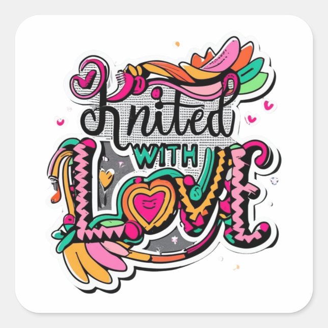 Punto con Pegatina de amor - Afecto hecho a mano p (Anverso)