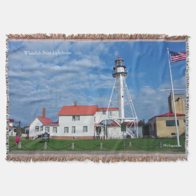 Punto de ballena blanco faro tira manta (Anverso)