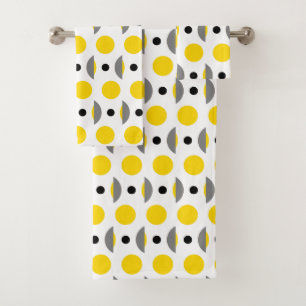Punto de círculo gris amarillo moderno