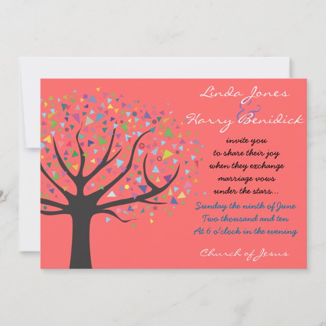 Punto de contacto de invitación a matrimonio de ár (Anverso)