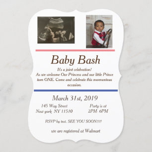 punto de ducha de bebé e invitación de cumpleaños