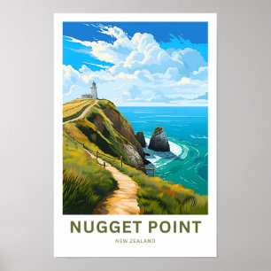 Punto de nugget Impresión de viaje de Nueva Zeland