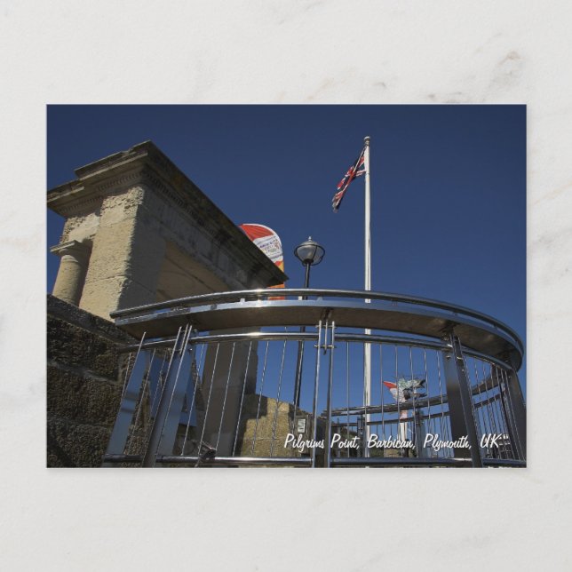 Punto de peregrinación, barbadense, postal de Plym (Anverso)