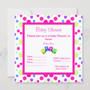 PUNTO DE PINK LUMINOSO POLKA BLOQUEA LA INVITACIÓN