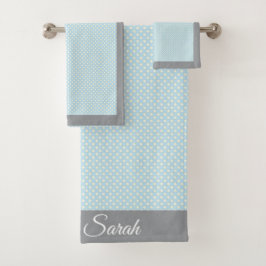 Punto de Polka Azul Bebé