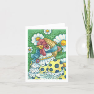 PUNTO DE POLKA HEN, TARJETA DE NOTA DE RETRATO DE
