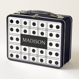 Punto de Polka personalizado negro y blanco verifi