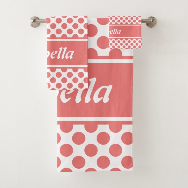 Punto de polka rosa y blanco (In situ)